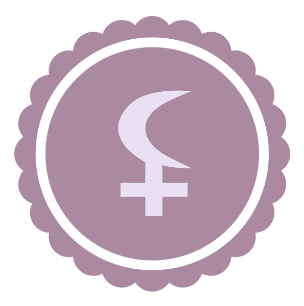 Black Moon Lilith symbol as a crescent over a cross
