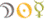 Moon, sun, and mercury symbols