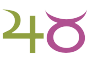 Jupiter symbol next to the Taurus symbol